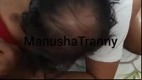 Hot and Sexy Indian Shemale Manusha getting licked all over by a colleague
